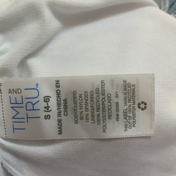 Time and tru blue/ white tie dye look bikini halter top size small (4-6) - Picture 3 of 4